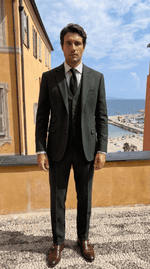 Load image into Gallery viewer, Santoro Men’s Three-Piece Tweed Tuxedo Classic Tailored Suit Set