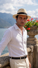 Load image into Gallery viewer, Santoro Men’s Handmade Panama Hat Timeless Summer Style with Artisan Detail