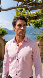 Load image into Gallery viewer, Santoro Men’s Long-Sleeved Shirt Classic Structured Fit with Wrinkle-Free Finish