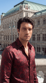 Load image into Gallery viewer, Santoro Men’s Elegant Long Sleeve Shirt Gloss Finish Statement Piece for Special Occasions