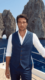 Load image into Gallery viewer, Santoro Men’s Herringbone Waistcoat All-Season