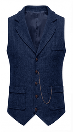 Load image into Gallery viewer, Santoro Men’s Herringbone Waistcoat All-Season