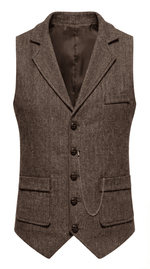 Load image into Gallery viewer, Santoro Men’s Herringbone Waistcoat All-Season