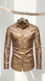 Load image into Gallery viewer, Santoro Men’s Elegant Long Sleeve Shirt Gloss Finish Statement Piece for Special Occasions