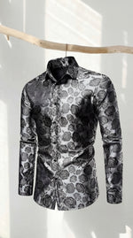 Load image into Gallery viewer, Santoro Men’s Elegant Long Sleeve Shirt Gloss Finish Statement Piece for Special Occasions