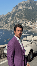 Load image into Gallery viewer, Santoro Men’s Check Blazer Tailored Formal Suit Jacket