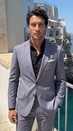 Load image into Gallery viewer, SANTORO Men’s Two-Piece Slim Fit Suit Tailored Formal Set for Business &amp; Evening Wear