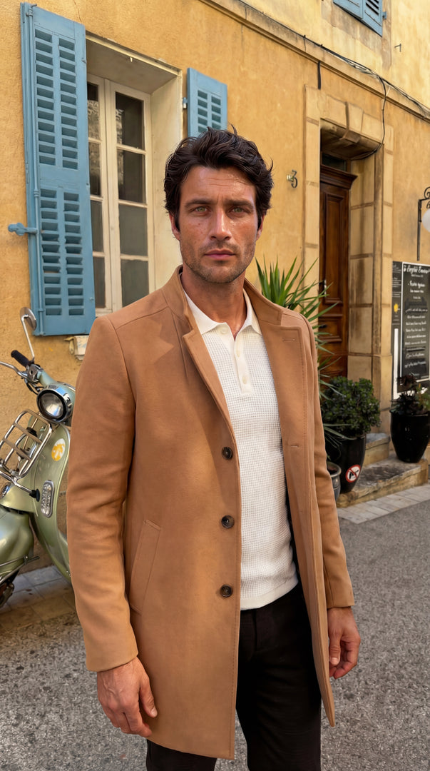 Santoro Men’s Premium Smart Casual Blazer Minimalist Button Winter Coat
