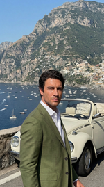 Load image into Gallery viewer, Santoro Men’s Check Blazer Tailored Formal Suit Jacket