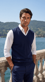 Load image into Gallery viewer, Santoro Men’s Sleeveless Vest Sweater Lightweight Layer