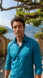 Load image into Gallery viewer, Santoro Men’s Long-Sleeved Shirt Classic Structured Fit with Wrinkle-Free Finish
