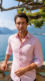 Load image into Gallery viewer, Santoro Men’s Long-Sleeved Shirt Classic Structured Fit with Wrinkle-Free Finish