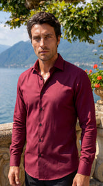 Load image into Gallery viewer, Santoro Men’s Long-Sleeved Shirt Classic Structured Fit with Wrinkle-Free Finish