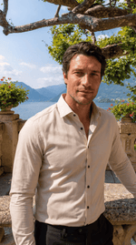 Load image into Gallery viewer, Santoro Men’s Long-Sleeved Shirt Classic Structured Fit with Wrinkle-Free Finish