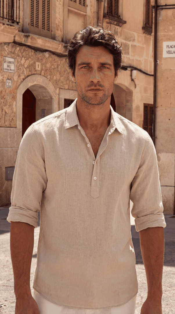 Santoro Men’s Linen Polo Shirt Classic Fit – Spring/Summer
