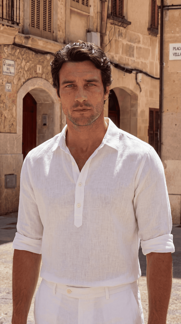 Santoro Men’s Linen Polo Shirt Classic Fit – Spring/Summer