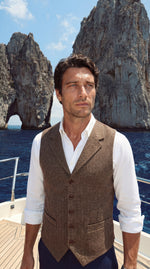 Load image into Gallery viewer, Santoro Men’s Herringbone Waistcoat All-Season
