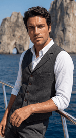 Load image into Gallery viewer, Santoro Men’s Herringbone Waistcoat All-Season