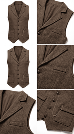 Load image into Gallery viewer, Santoro Men’s Herringbone Waistcoat All-Season