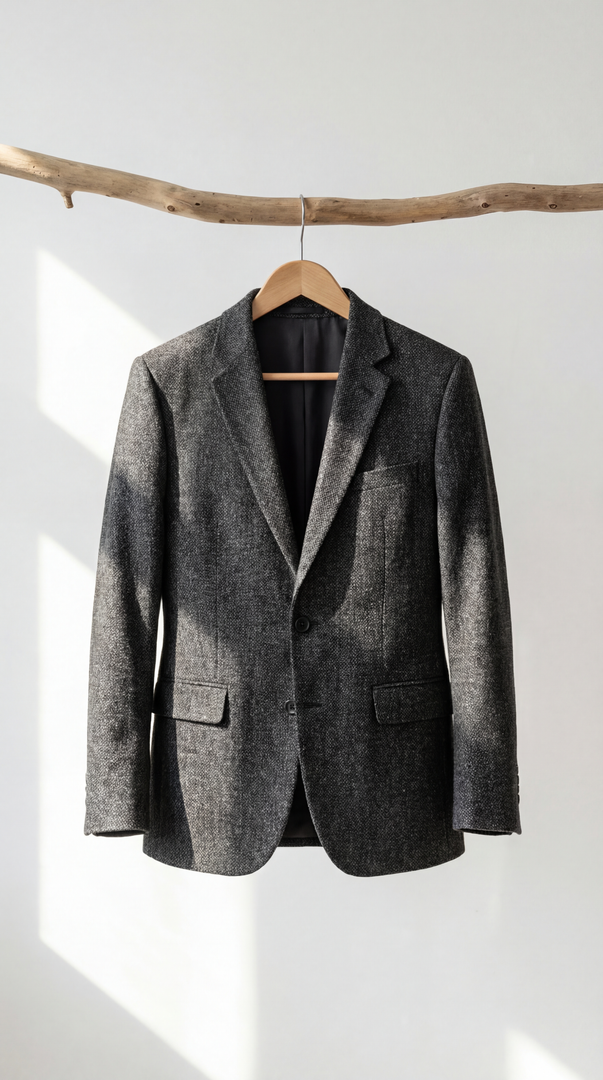 Santoro Spring Slim Fit Men’s Suit No-Iron Casual Jacket for Middle-Aged Style