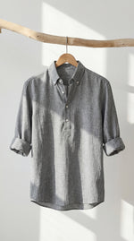 Load image into Gallery viewer, Santoro Men’s Linen Polo Shirt Classic Fit – Spring/Summer